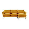 ECKSOFA Layla Rechts-Velluto 8 - Gelb, Holz/Textil (278/160cm)