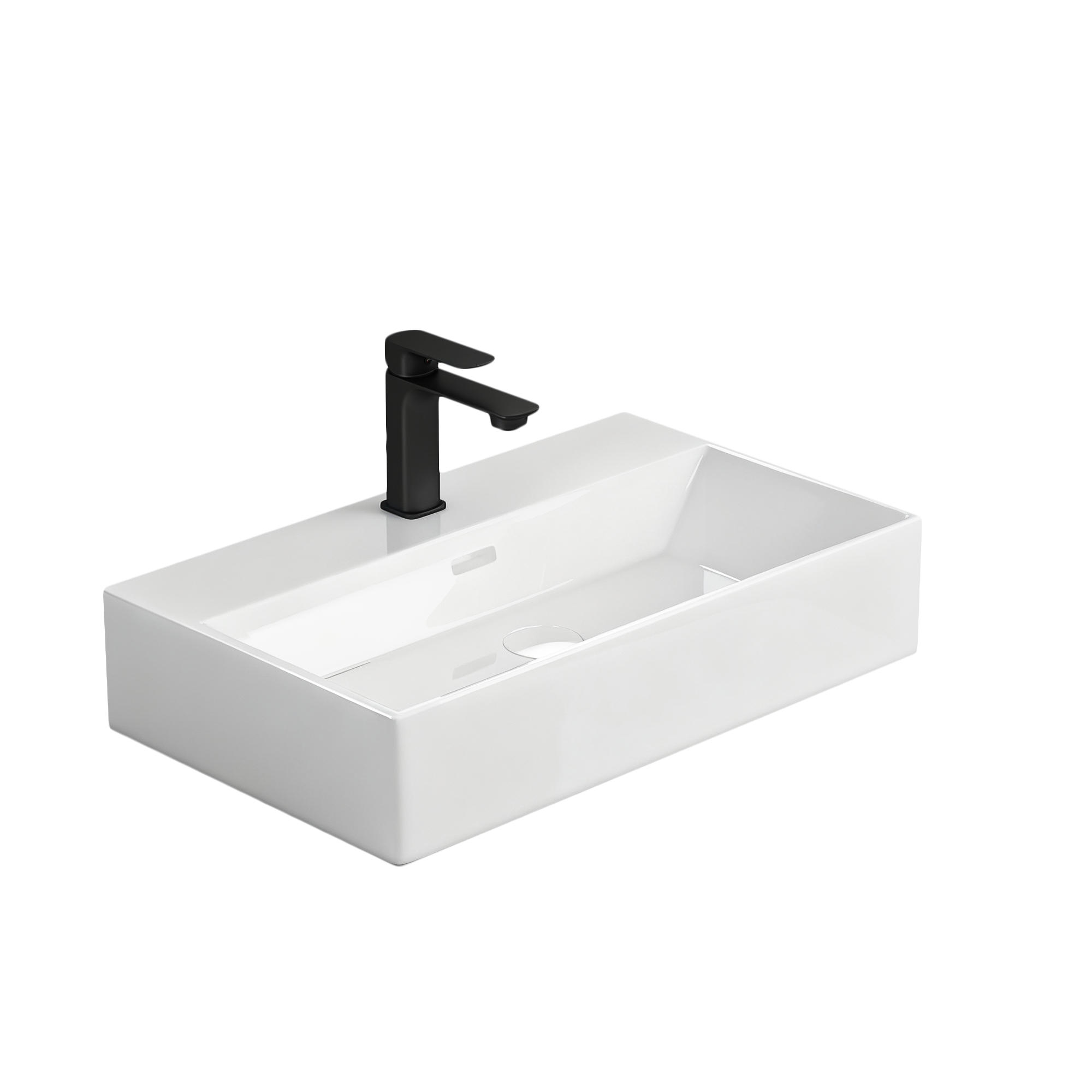 WASCHBECKEN 60 / 36 / 13 cm - Weiß, Keramik (36/13/60cm) - EMKE