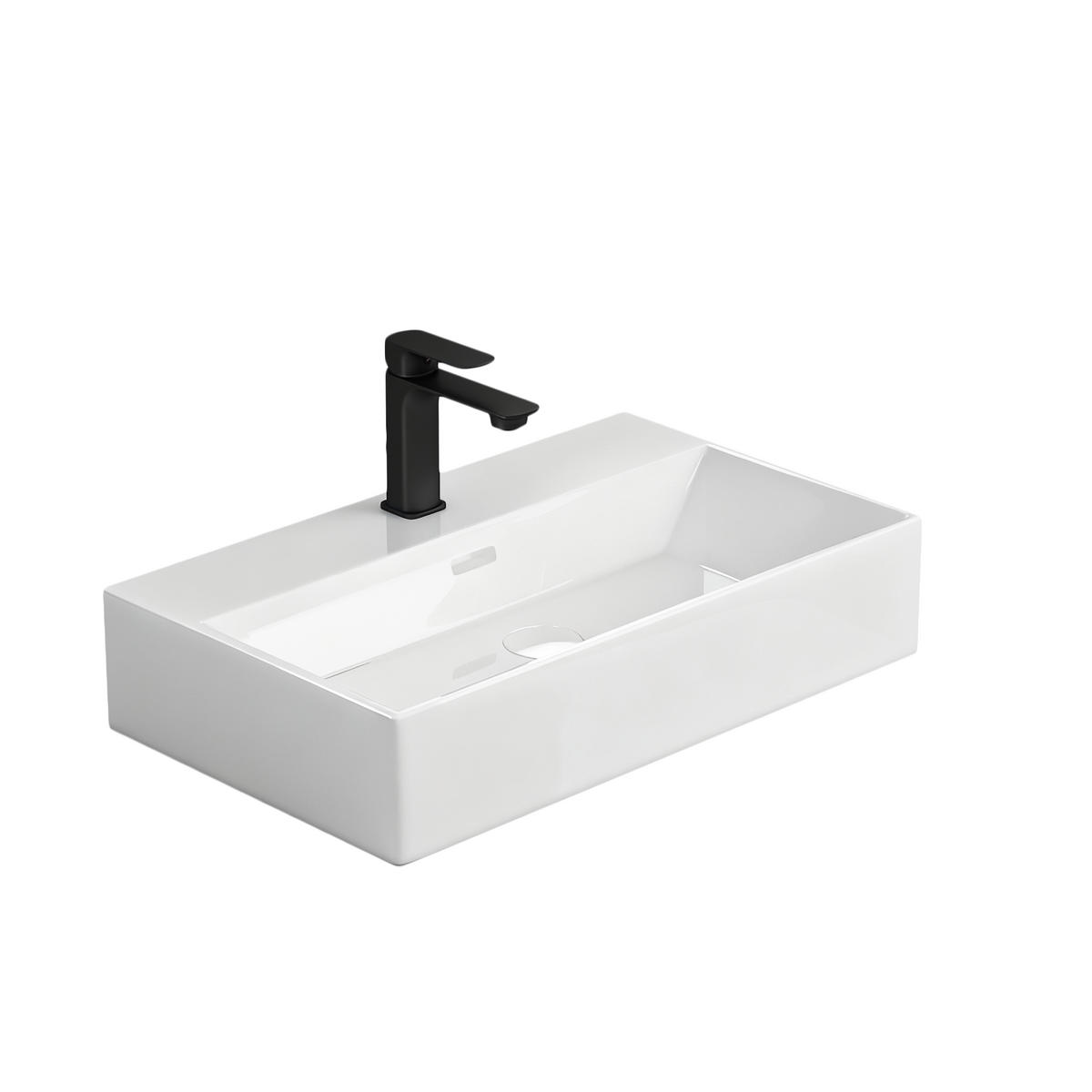 WASCHBECKEN 60 / 36 / 13 cm - Weiß, Keramik (36/13/60cm) - EMKE