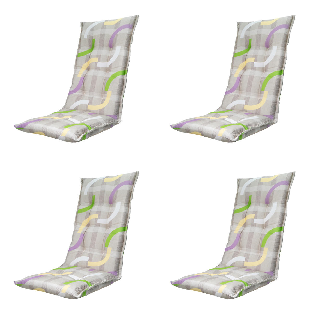 GARTENSTUHLKISSEN Tess 123/50 cm 4er-Set - Lila, Textil (50/7/123cm) - Madison