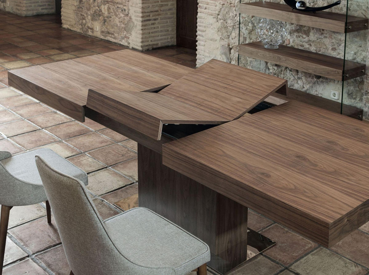 ESSTISCH Ausziehbarer Esstisch Rechteckig Walnuss 180/100/75 cm - Walnussfarben, Holz (100/180/75cm) - ANGEL CERDA