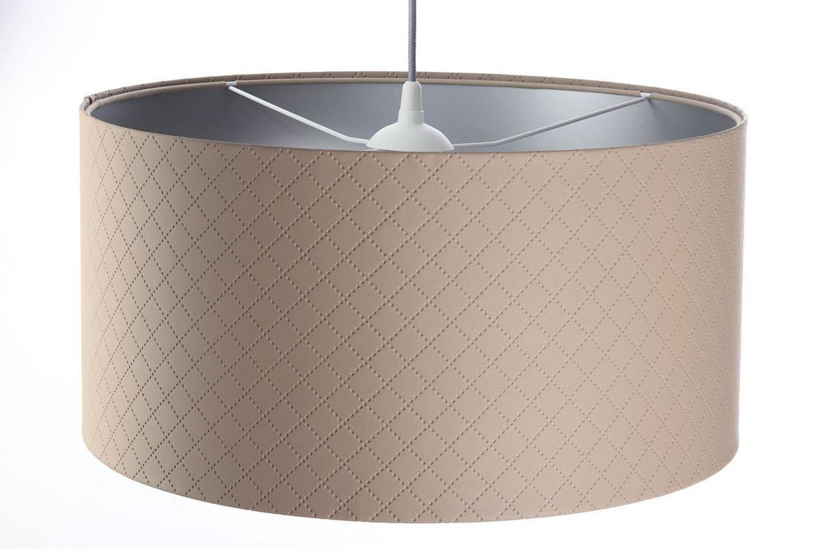 HÄNGELEUCHTE Silber 50/25 cm - Beige/Silberfarben, Kunststoff (50/0.8/25cm) - ONZENO