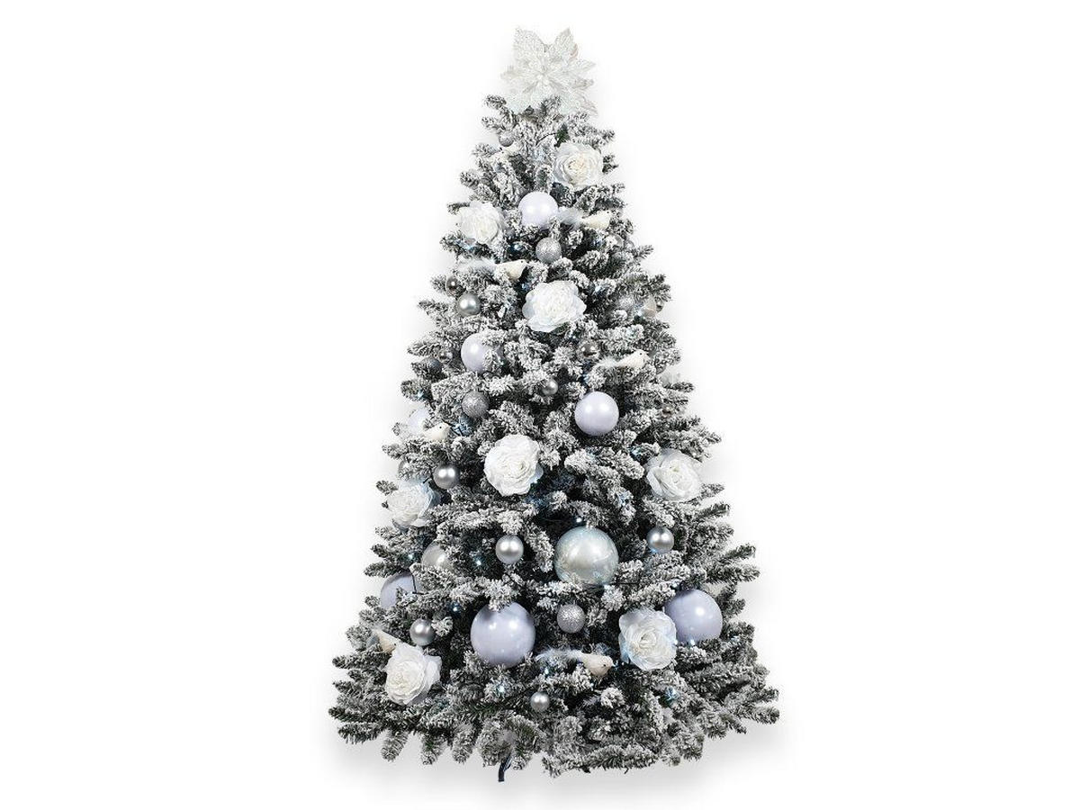WEIHNACHTSORNAMENTE 12er-Set runde Ornamente silber Mix 6 cm - Silberfarben, Kunststoff (6/6/6cm) - LAALU