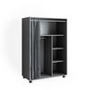 KLEIDERSCHRANK Doros Grau 100 x 146.6 cm offen rollbar - Grau, Holzwerkstoff (100/146.6/50cm) - Vicco