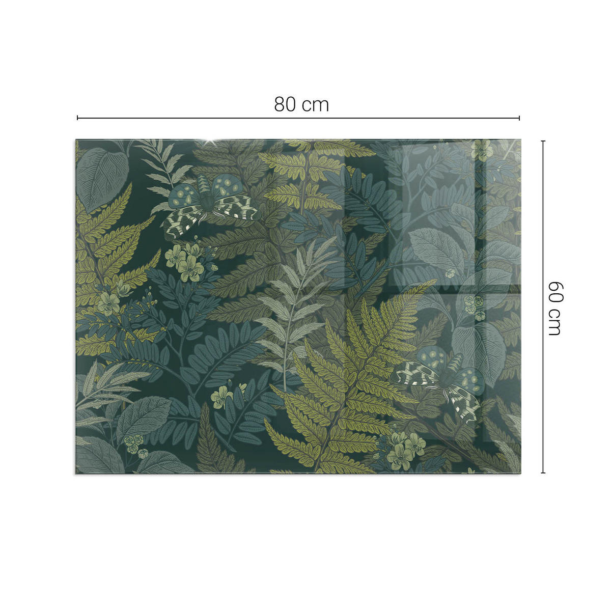 GLASPLATTE für Kamin 80x60 cm - Grün, Glas (80/60/0.4cm) - TULUP