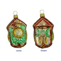 CHRISTBAUMSCHMUCK Kuckucksuhr weiß matt 7 cm - Multicolor, Metall (0.1/7/0.1cm)