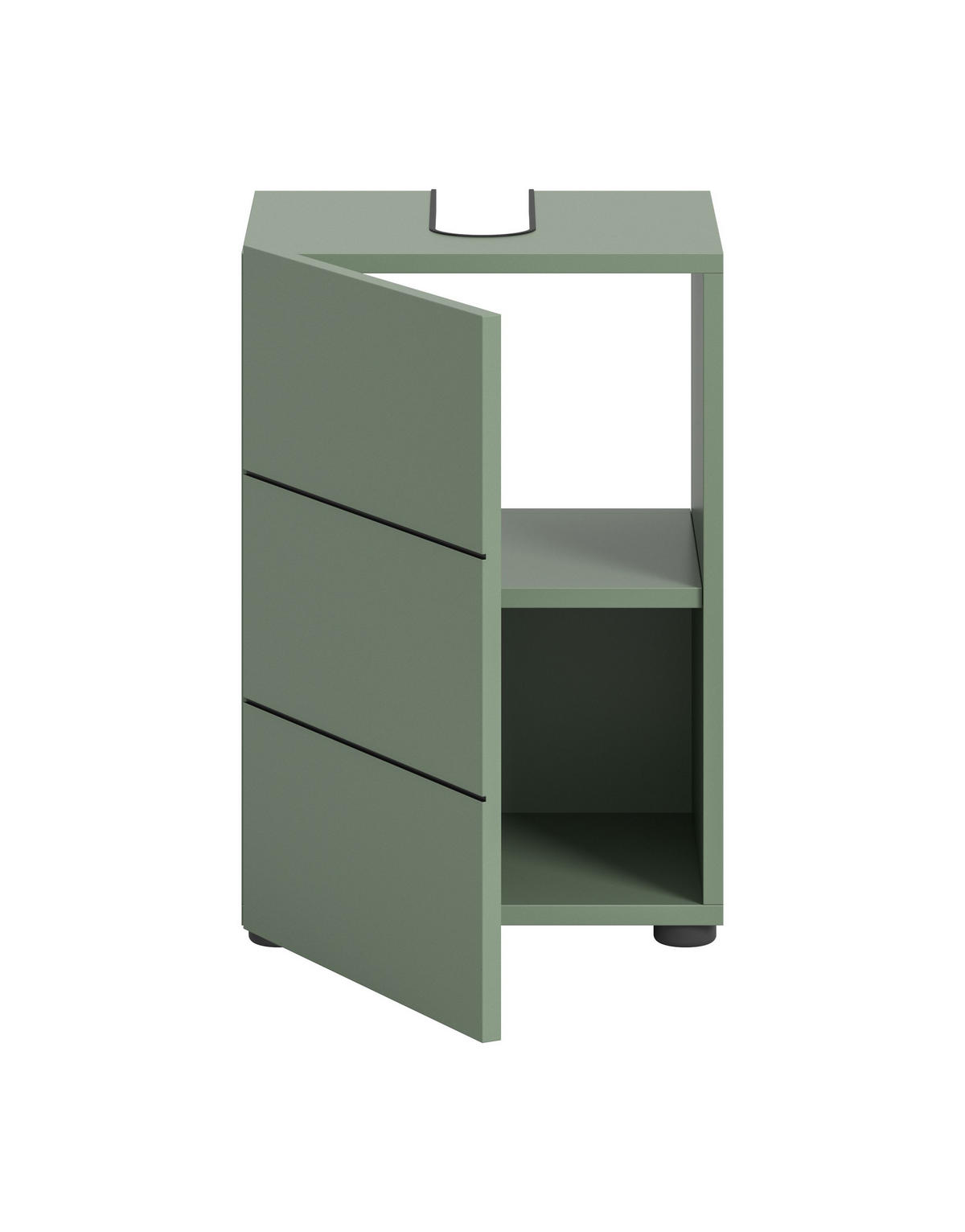 WASCHBECKENUNTERSCHRANK VIRA (B/H/T: ca. 38/56/34 cm) in Smoke Green/Smoke Green - Grün, Holz (38/56/34cm)