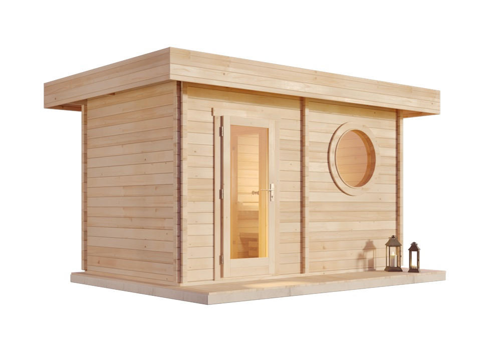 FinnTherm Gartensauna Natur 479x257x312 cm