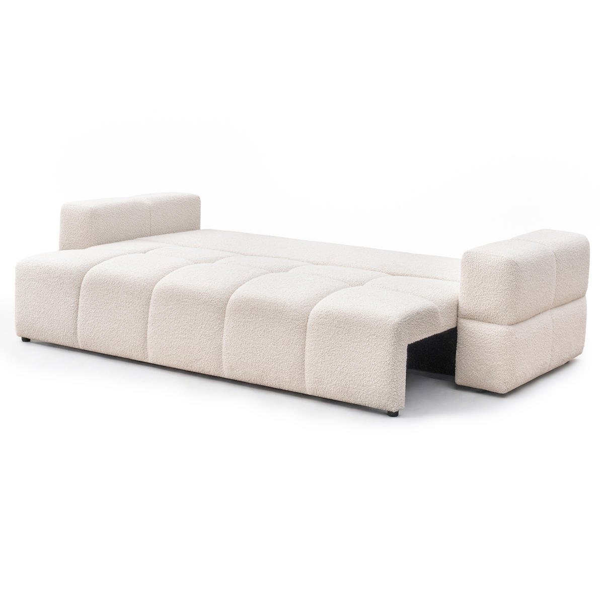 SCHLAFSOFA BUENO mit Bettkasten Creme - Creme, Holzwerkstoff/Kunststoff (245/85/93cm) - Idohome