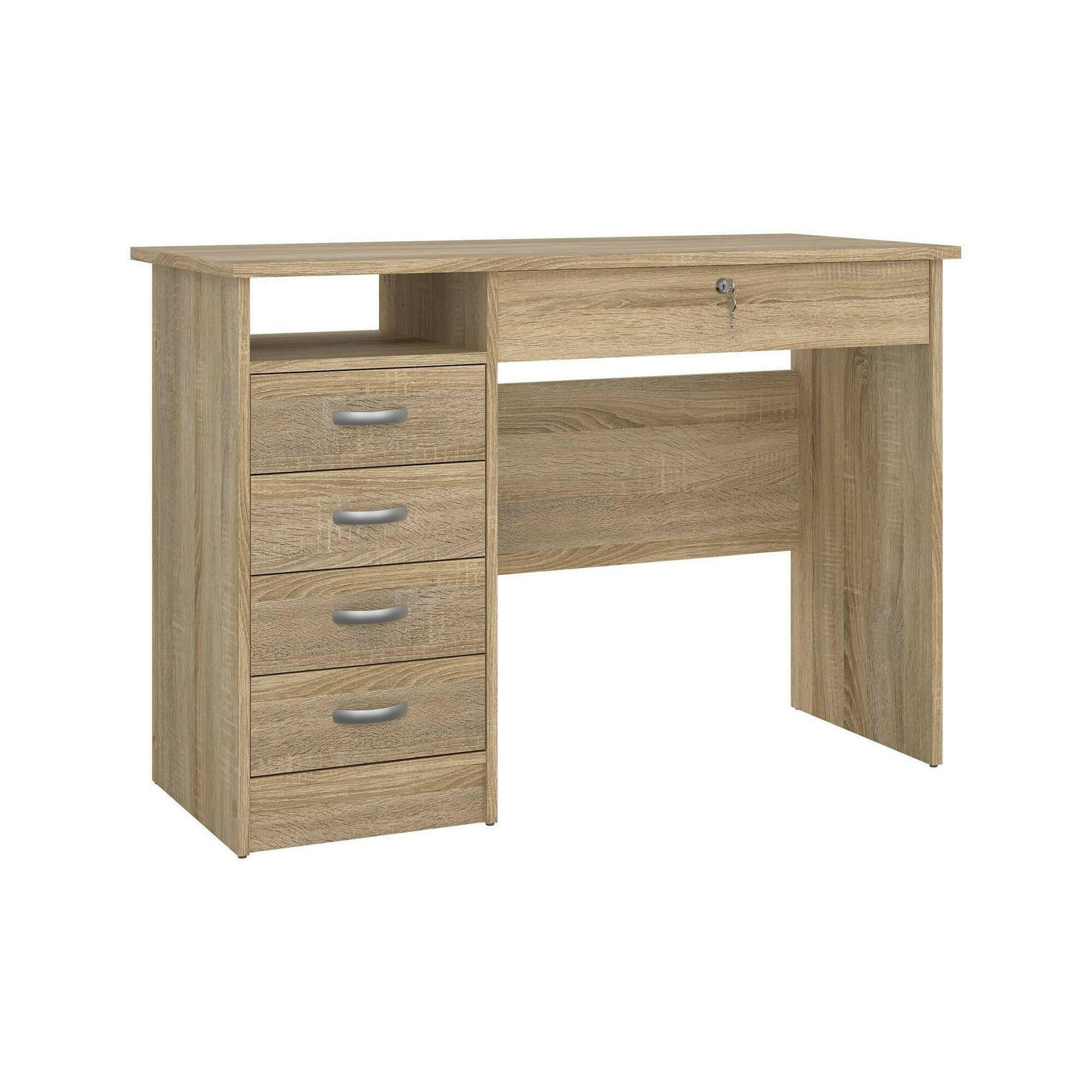 SCHREIBTISCH Eiche 48.5/109.3/75.6 cm - Braun, Holzwerkstoff (48.5/109.3/75.6cm) - DMORA