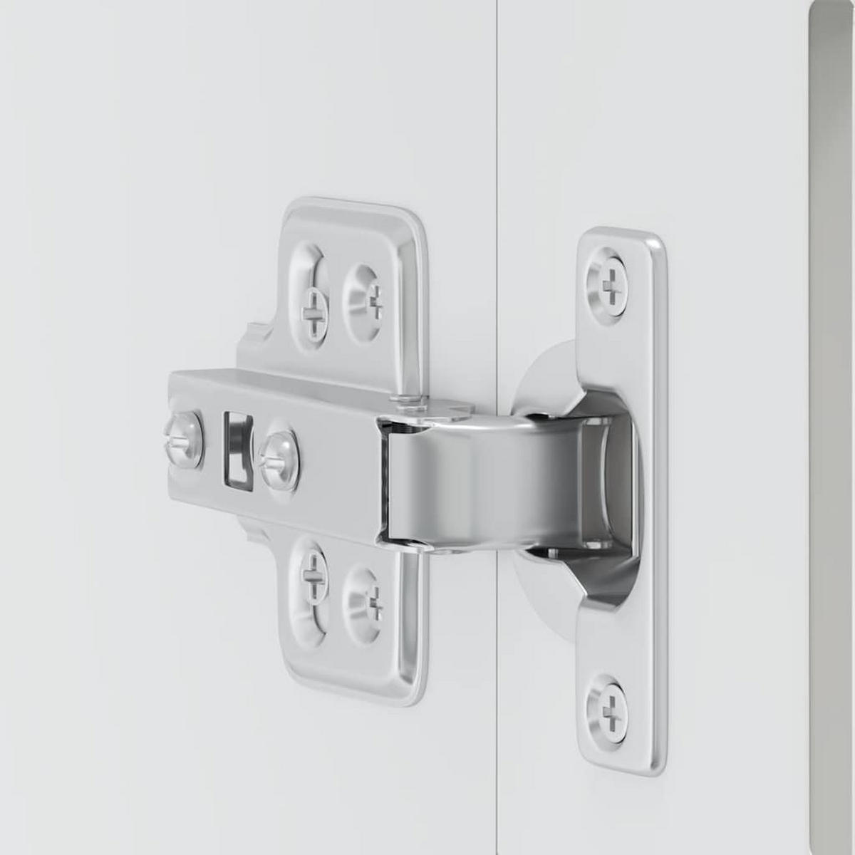 KÜCHENOBERSCHRANK Porto mit 2 Glas Türen 60/31/60 cm aus Holzwerkstoff Weiß - Schwarz/Weiß, Holz (60/60/31cm) - vidaXL