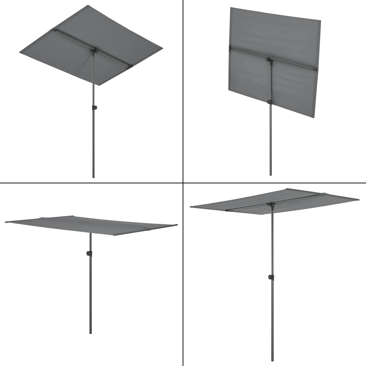 SONNENSCHIRM Carsoli - Grau, Textil/Metall (180/130cm) - pro.tec