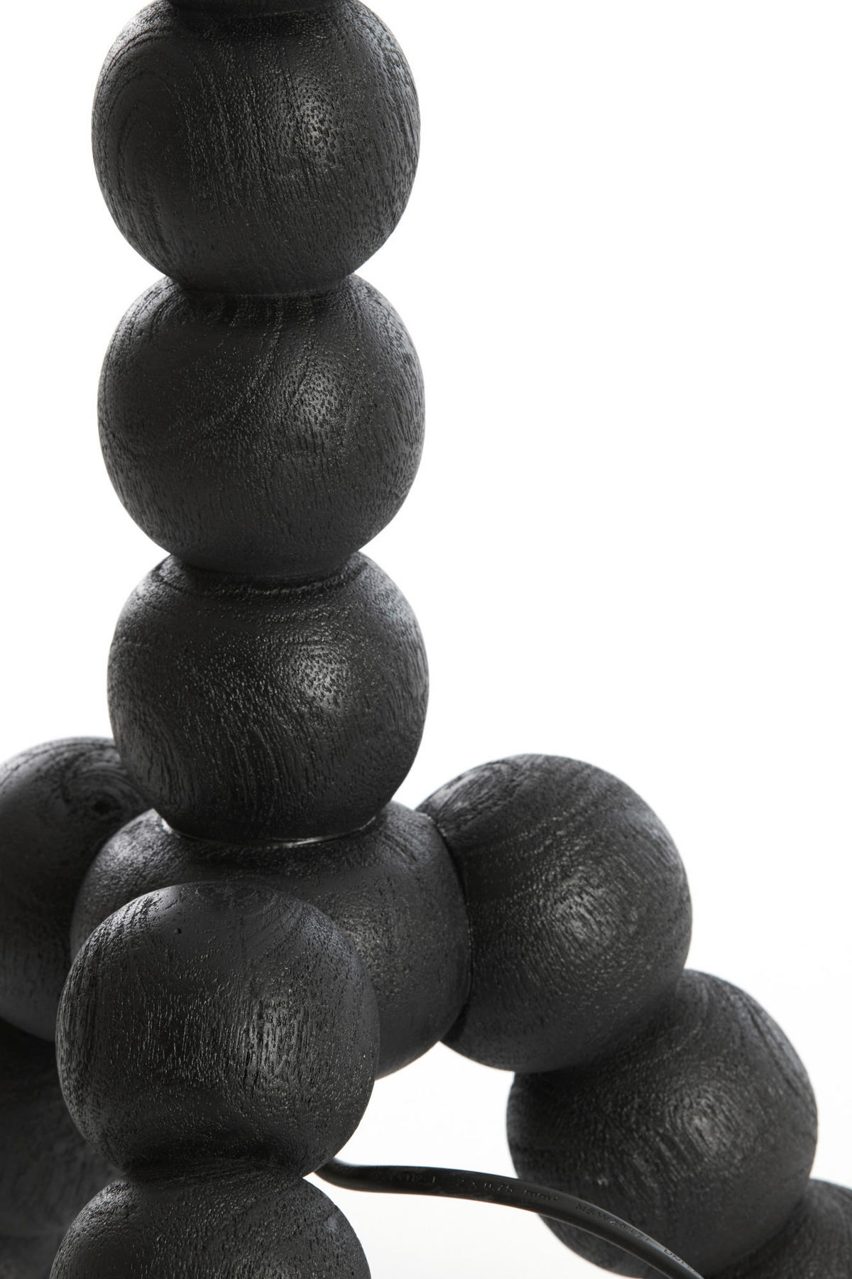 LAMPENFUSS Veglio Schwarz Ø20/50 cm - Schwarz, Holz (20/20/50cm) - Light & Living