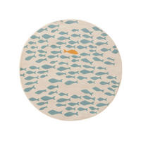 KINDERTEPPICH Fabius Beige/Blau ø 120 cm rund - Beige, Textil (120/120cm) - Lytte