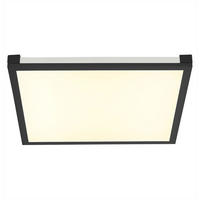 LED DECKENLEUCHTE Aufbau Schwarz Matt - Schwarz, Kunststoff (45/45/7.1cm)