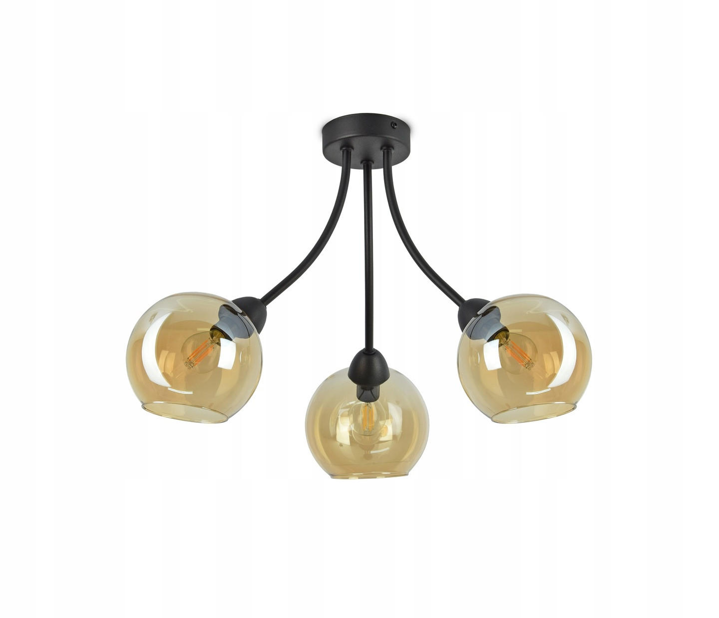 DECKENLEUCHTE Kogel - Transparent/Schwarz, Glas/Metall (50/50/37cm) - kiki design