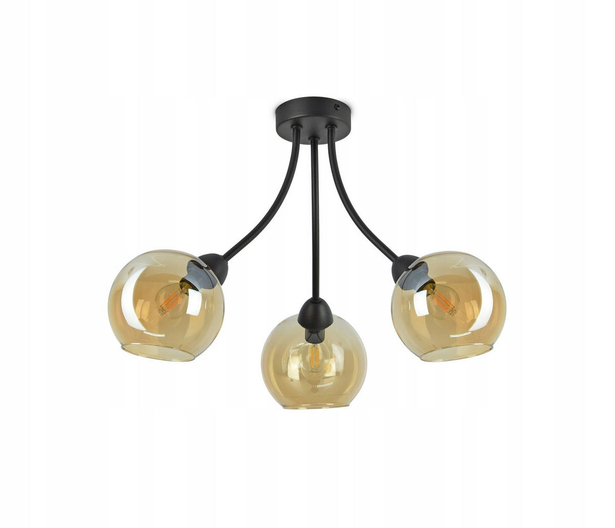 DECKENLEUCHTE Kogel - Transparent/Schwarz, Glas/Metall (50/50/37cm) - kiki design