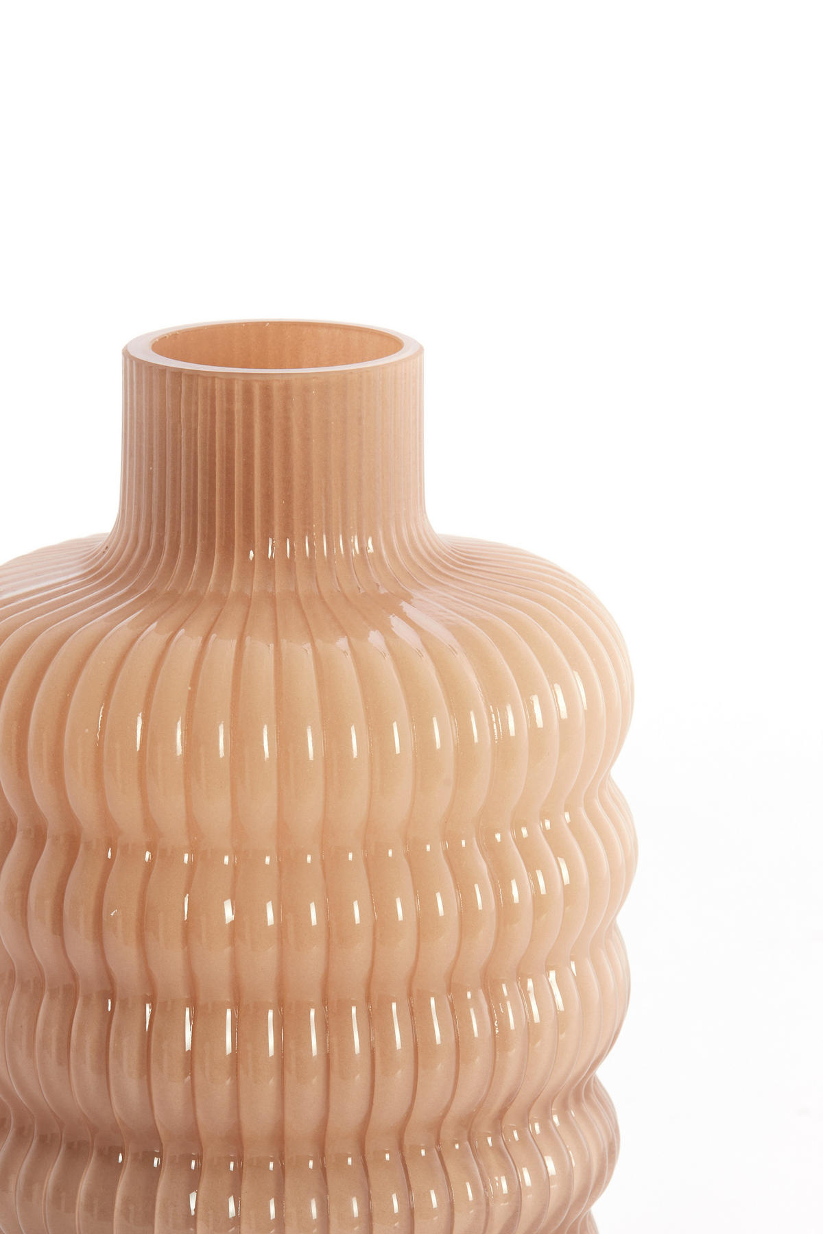 VAZE Lunette Braun 15.5/15.5/30 cm - Braun, Glas (30cm) - Light & Living