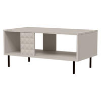 COUCHTISCH Leo - Kaschmir/Schwarz, Holzwerkstoff/Metall (50/92/43cm) - MIRJAN24