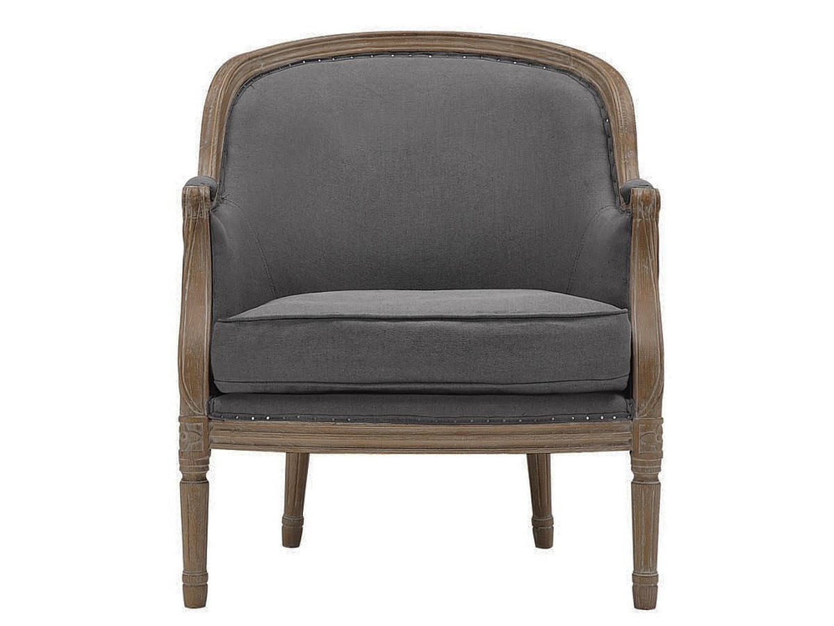 SESSEL Barock - Stoff - Grau - ALIENOR - Grau, Textil (72/89.5/78cm) - Vente-Unique