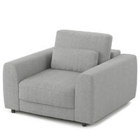 SESSEL - Schwarz/Grau, Kunststoff/Textil (116/80/117cm) - home24