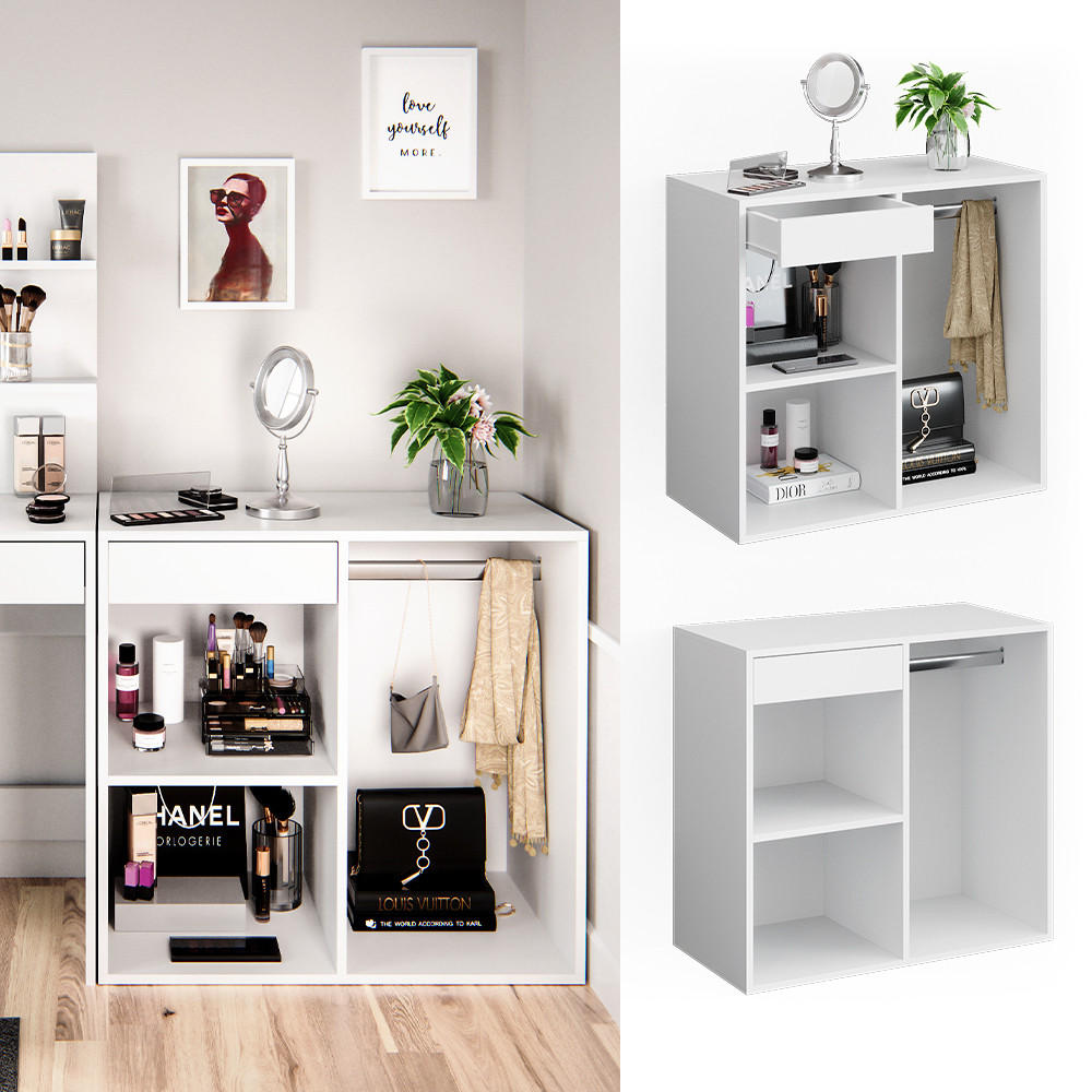 ANSTELLSCHRANK Isabelle Weiß 80.1 x 75 cm - Weiß, Holzwerkstoff (80.1/75/40cm) - Vicco
