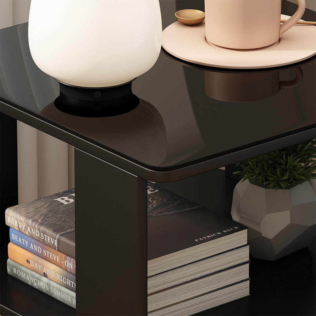 COUCHTISCH Velito Schwarz 50 x 50 cm - Schwarz, Holzwerkstoff (50/50/60.5cm) - Vicco