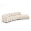 SOFA modular rechts Lupine aus Chenille-Stoff leichtes beige 5 Sitzplätze - Creme, Textil (335/70/166cm) - Micadoni