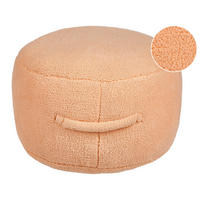 POUF Hellbeige Adlana - Orange, Textil (50/30/50cm) - Beliani