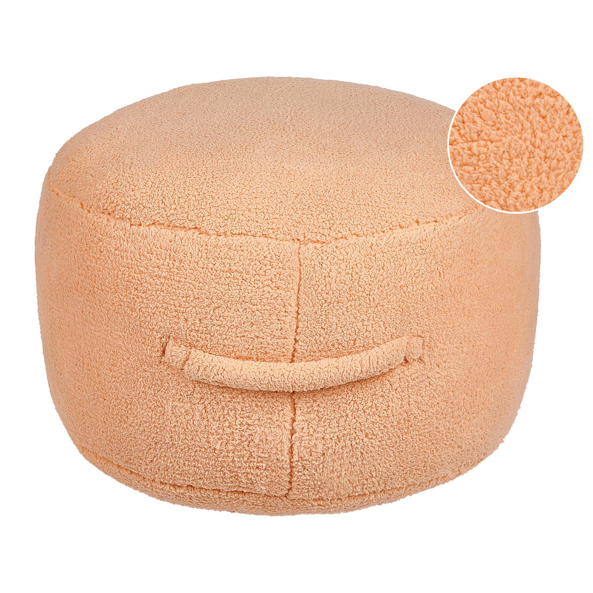 POUF Hellbeige Adlana - Orange, Textil (50/30/50cm) - Beliani