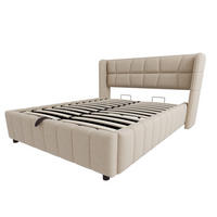 STAURAUMBETT 140/200 cm DE-35517 mit Stauraum und Lattenrost Beige - Beige, Metall (140/200cm) - ComfortXL