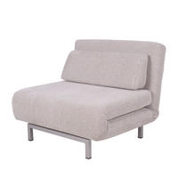 SCHLAFSESSEL - Beige/Silberfarben, Textil/Metall (92/78/85cm) - home24