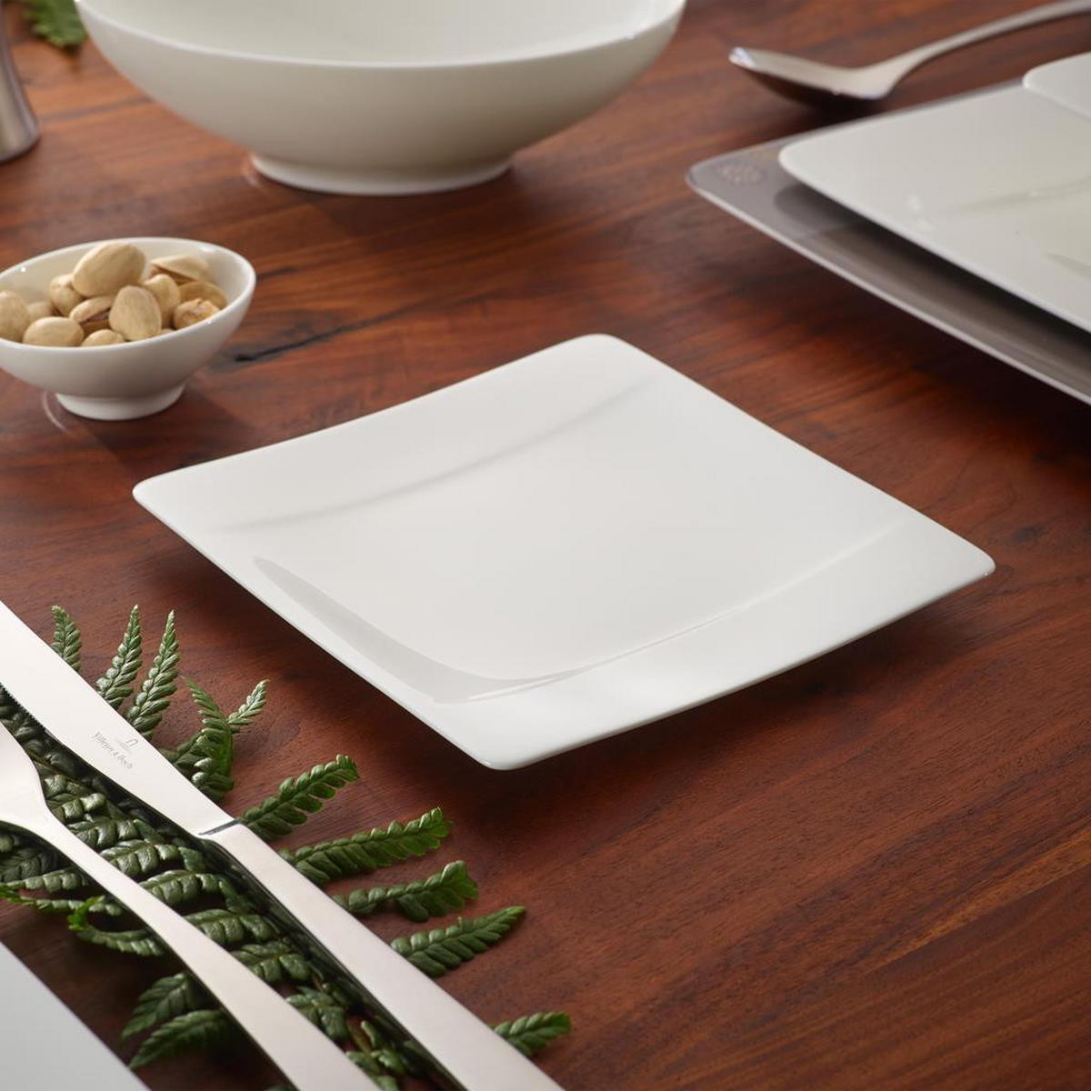 BROTTELLER Modern Grace weiß 16 x 16 cm 6er Set - Weiß, Keramik (16cm) - Villeroy & Boch