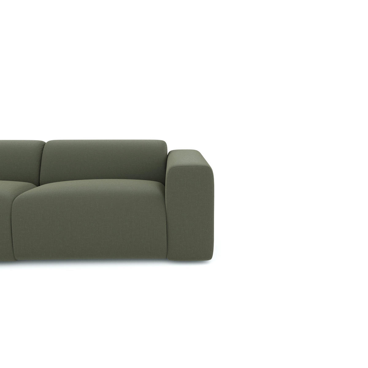 SOFA große Ecke links Köpergewebe Olivgrün 280cm - Olivgrün/Grün, Textil (165/280cm) - Sia Home