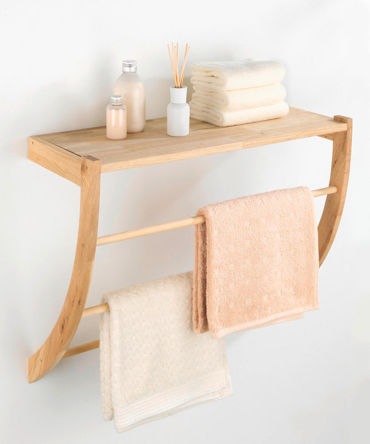 HANDTUCHHALTER Norway - Braun, Holz (60/50/25cm)