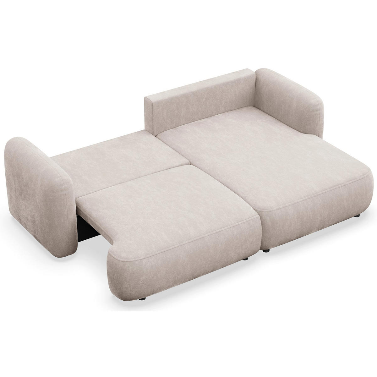 ROHOVÁ SEDAČKA Tvoya světle béžová žinylka - černá/ecru, textil/plast (175/267cm) - Selsey
