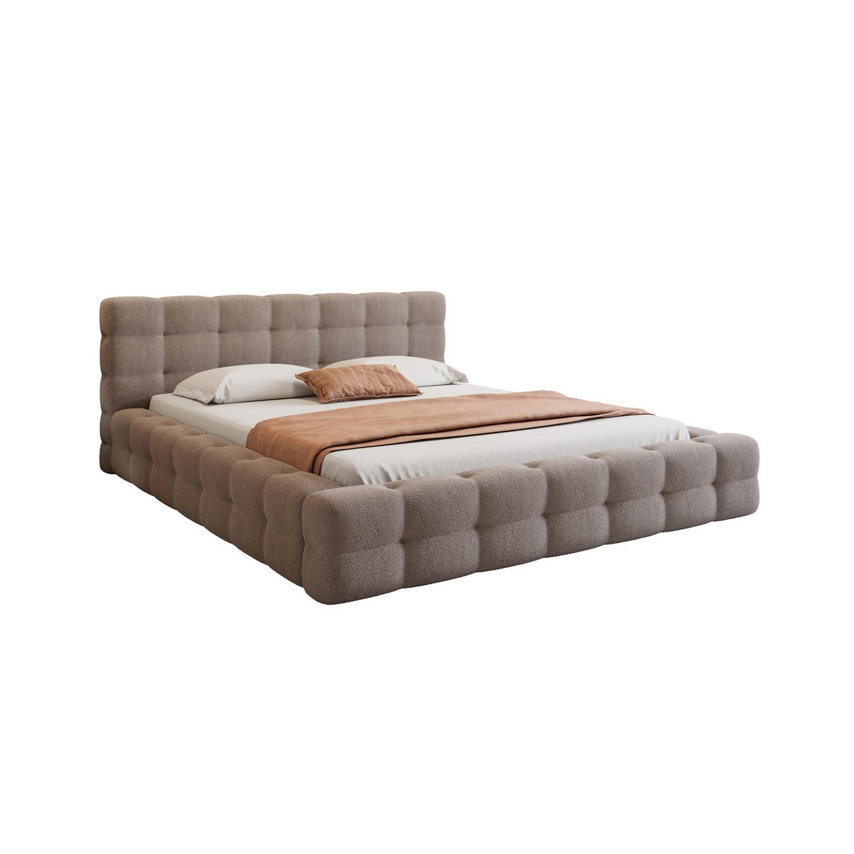 POLSTERBETT Calida 160x200 cm, Braun - Braun, Textil (160/200cm) - Fedve