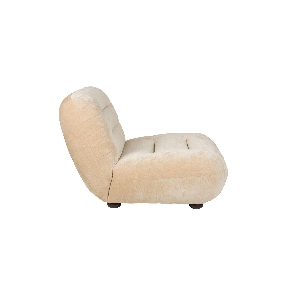 SESSEL Wyatt Samt Beige - Beige, Kunststoff (87/70.5/101cm) - Dutchbone