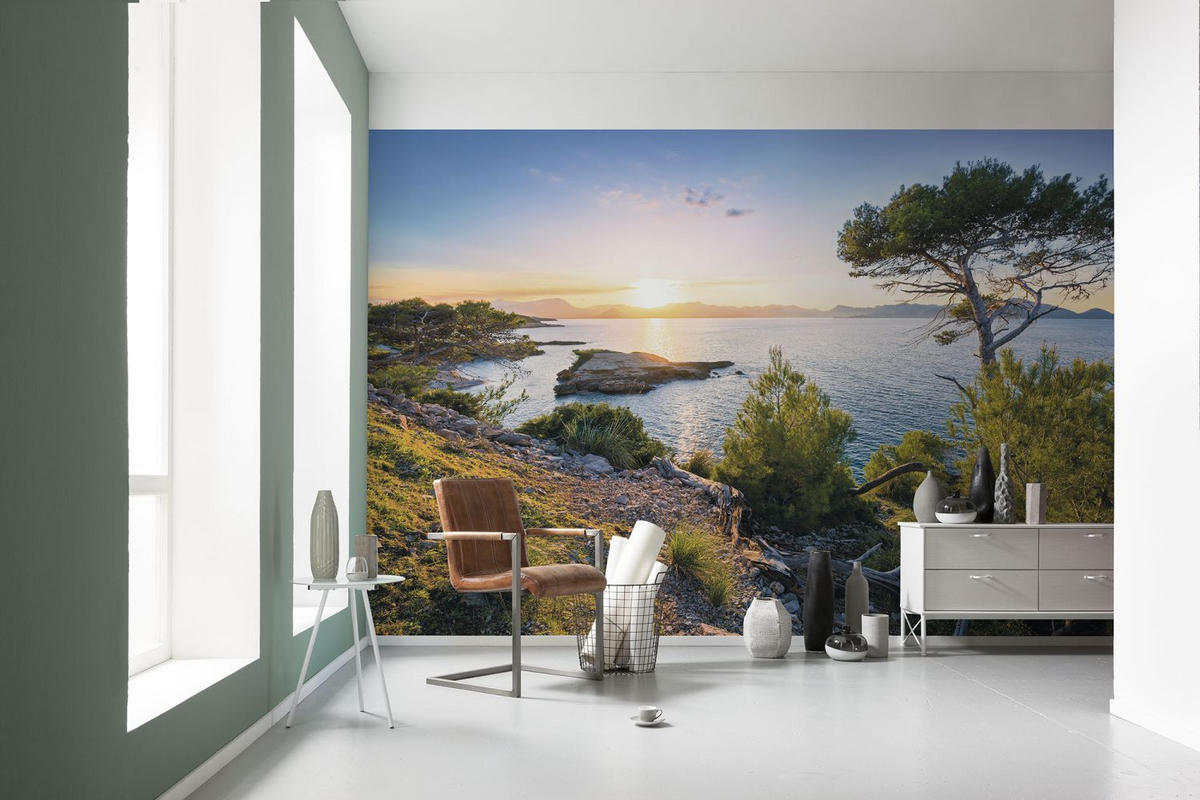 FOTOTAPETE Landschaft 400 x 250 cm - Grün, Papier (400/250cm) - Sanders & Sanders
