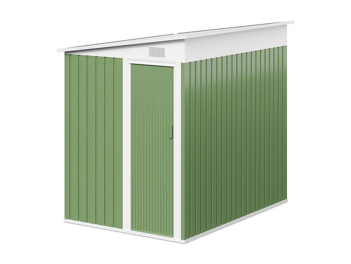 SCHREBERGARTENHAUS - 141 cm x 195 cm - metall - mandelgrün Daxton - Grün, Metall (141/170/195cm) - Vente-Unique