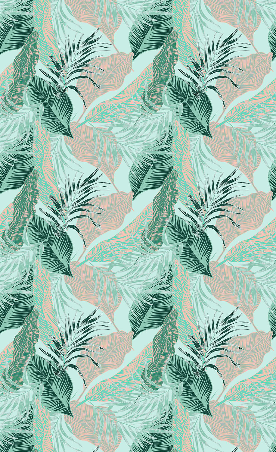 VERDUNKELUNGSROLLO 110x180 cm Tropische Blätter - Blau, Textil (110/180cm) - TULUP