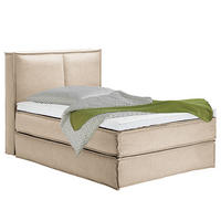 BOXSPRINGBETT mit Kopfteil - Premium - Beige, Textil (140/200cm) - home24