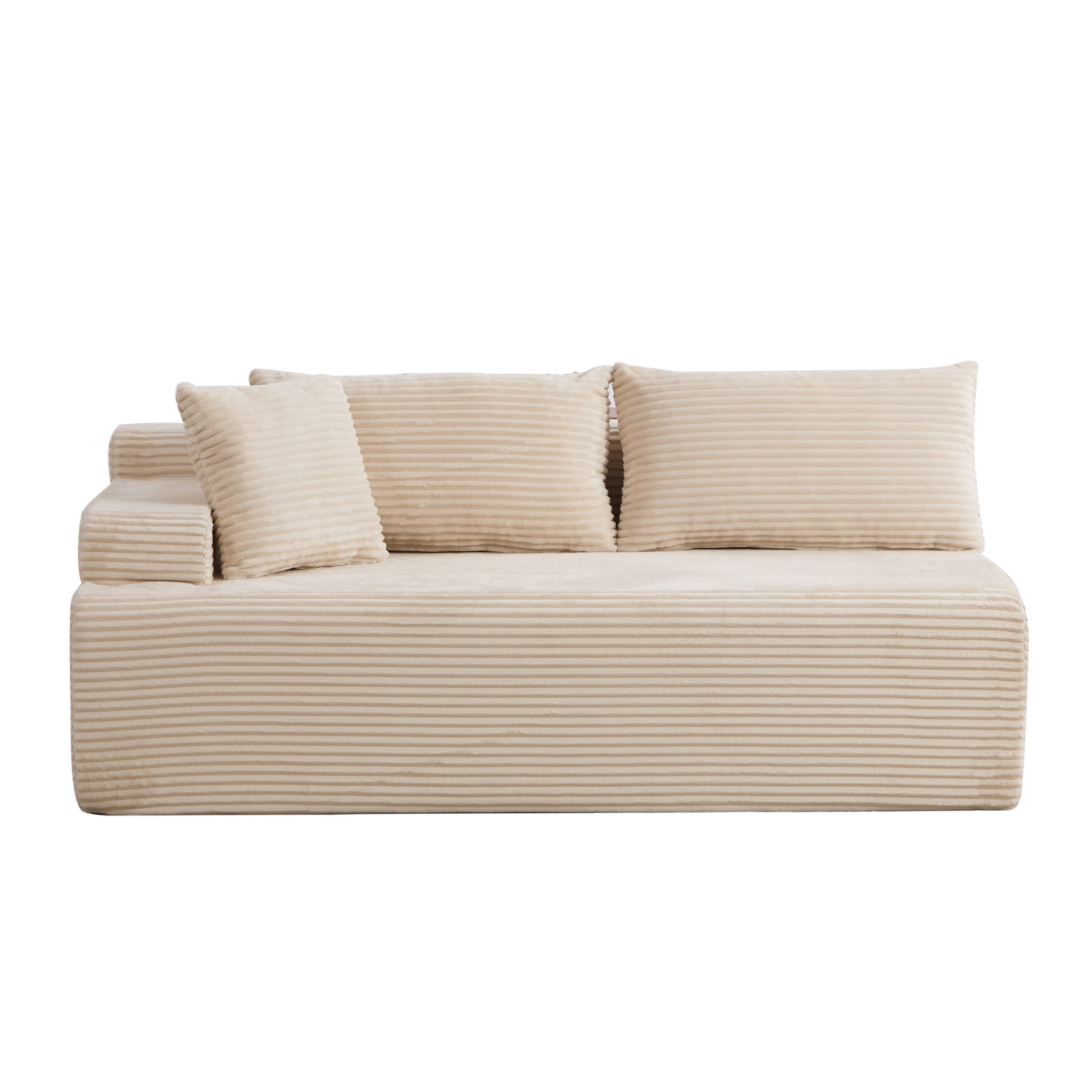 SOFAELEMENT 172/99/74.5 cm Beige Chenillestoff - Beige, Textil (99/74.5/172cm) - Oxeza
