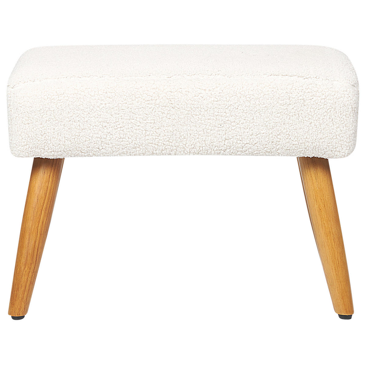 HOCKER Takoma 30/50/35 cm - Weiß, Textil (50/35/30cm) - Beliani