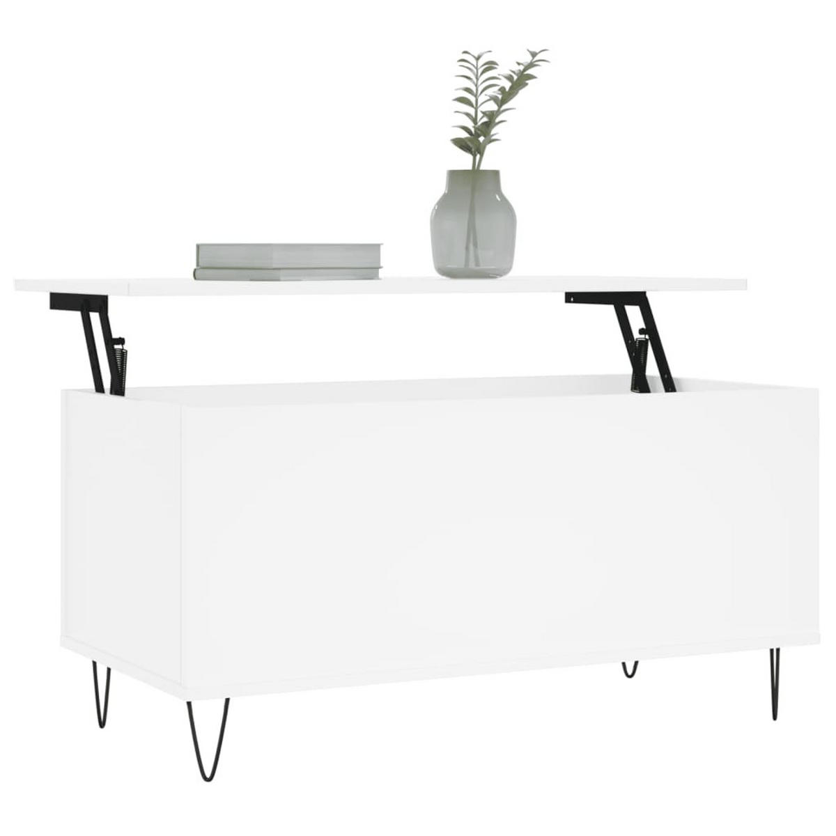 COUCHTISCH Weiß 90x44,5x45 cm Holzwerkstoff - Weiß, Holzwerkstoff (90/44.5/45cm) - furnicato