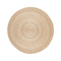 TEPPICH rund aus natürlicher Jute beige - Beige, Naturmaterialien (90/90cm) - AFK Living