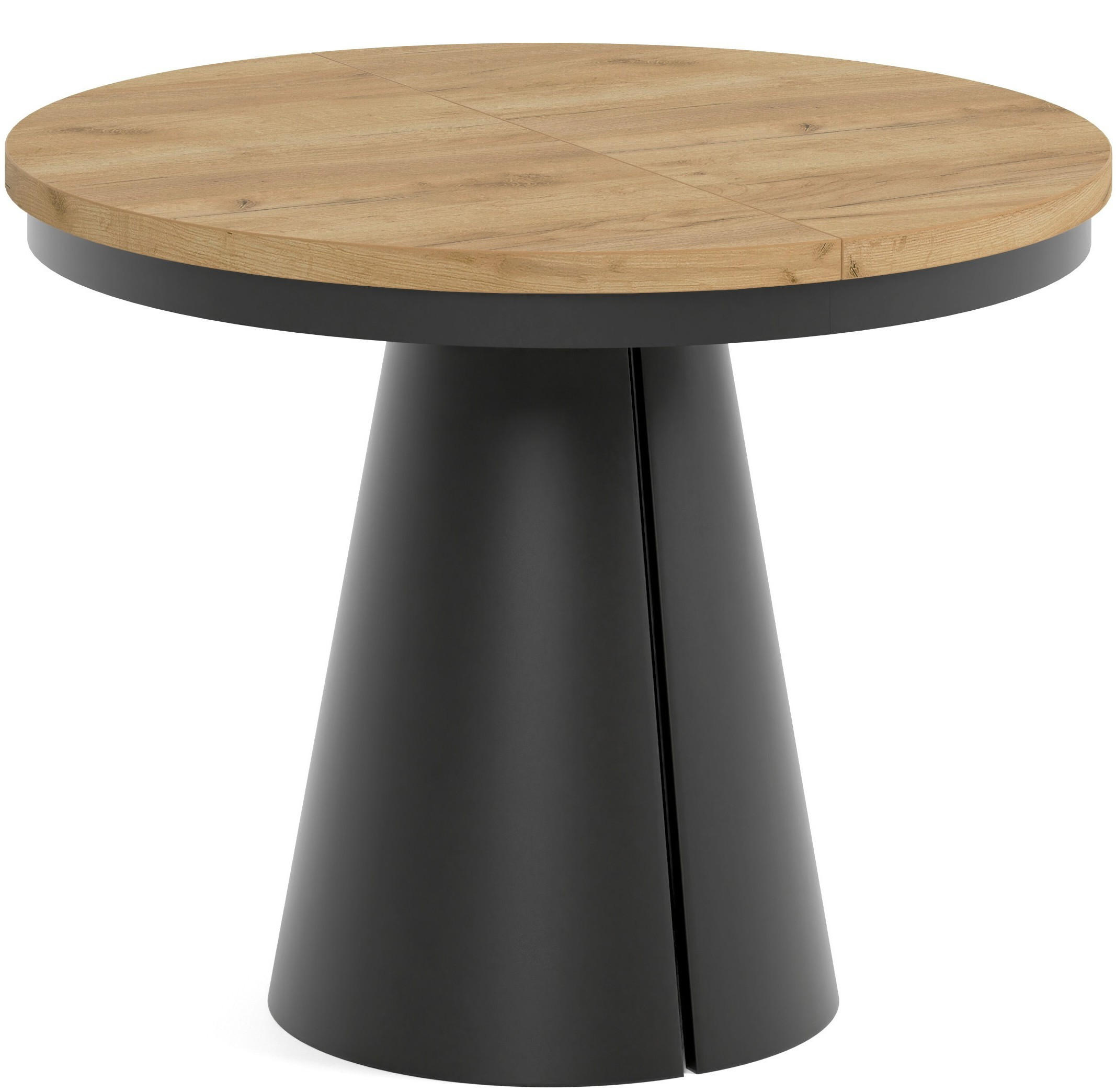 TISCH Schwarz ALMA Ausziehbar 100/176 cm - Eichefarben/Goldfarben, Holzwerkstoff (2/100/76cm) - Sepro Meble