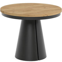 TISCH Schwarz ALMA Ausziehbar 100/176 cm - Eichefarben/Goldfarben, Holzwerkstoff (2/100/76cm) - Sepro Meble