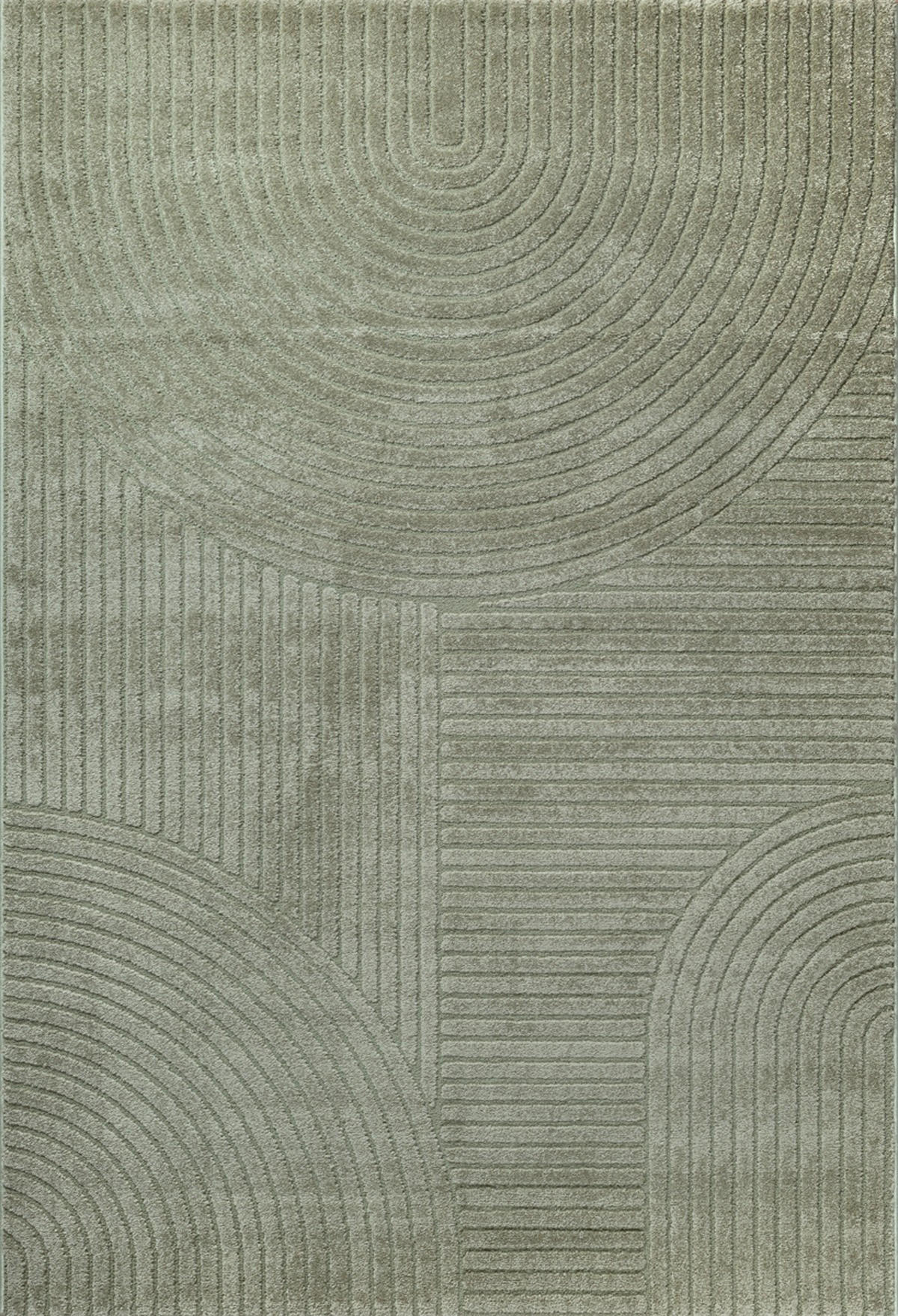 KURZFLORTEPPICH Geometrisch CETINA Polypropylen - Grün, Textil (240/340cm) - KADIMA DESIGN