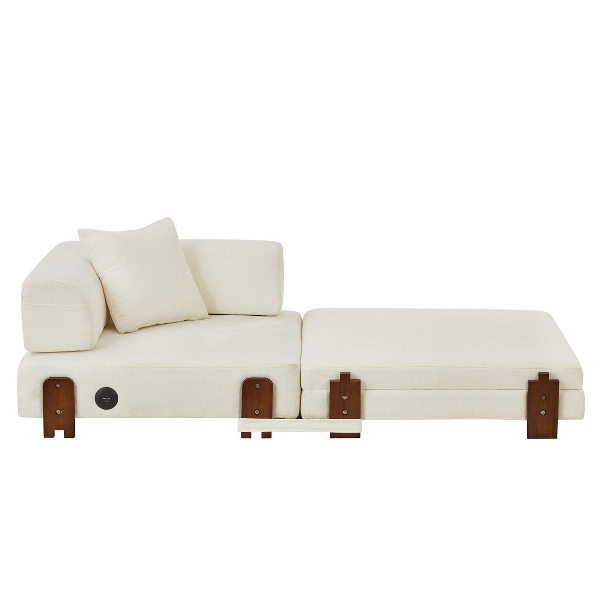 SCHLAFSOFA DE-35099 mit USB und Stauraum Beige - Beige, Textil (170.5/48/84cm) - ComfortXL